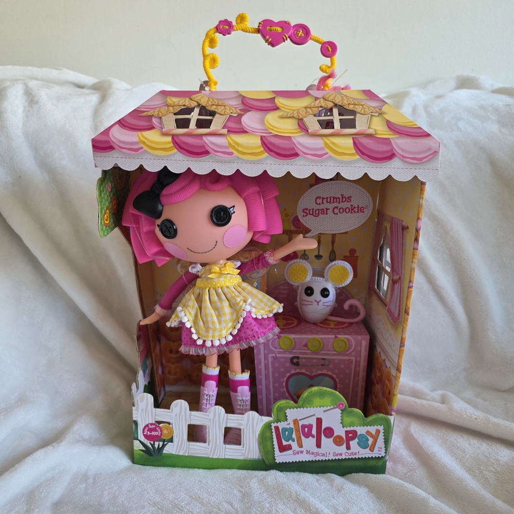 Lalaloopsy 10th Anniversary Crumbs Sugar Cookie Doll - New in Box with Mouse Pet
